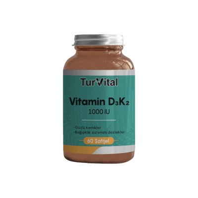 Turvital Vitamin D3K2 1000 IU Витамин D3K2 60 капсул